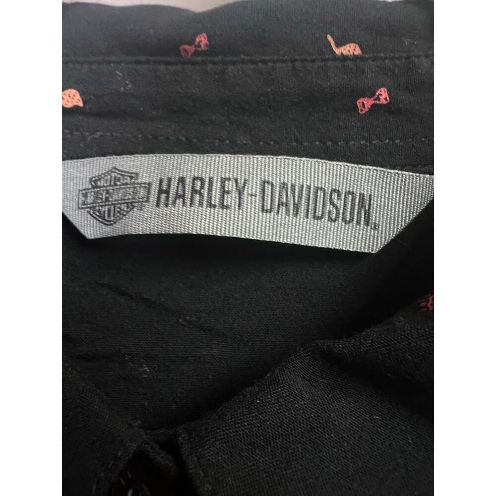Harley Davidson Women's Short Sleeve Button Up Shirt Medium - Picture 2 of 10